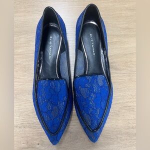 Elie Tahari Royal Blue Lace Flats